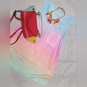 Rainbow tank/purse/necklace bundle